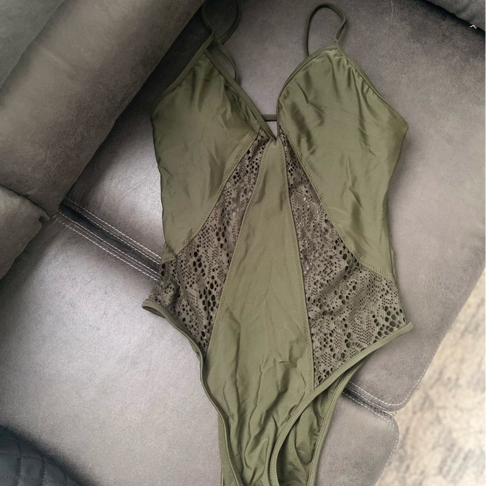 One piece swimsuit with built in bra